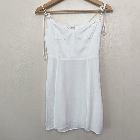 Aritzia Womens 6 Wilfred Sweetheart Bustier Mini White Dress - Picture 2 of 12